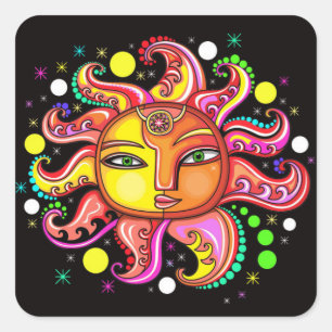 Celestial Sunface Sticker
