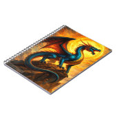 Celestial Sunfire Dragon Fantasy Notitieboek (Linkerzijde)