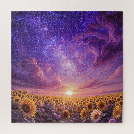 Celestial Sunflower Jigsaw Puzzle Legpuzzel (Verticaal)