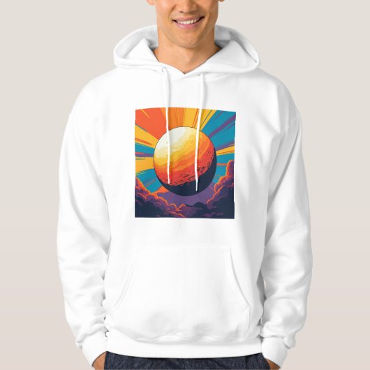 Celestial Sunset Men’s T-Shirt Hoodie (Voorkant)