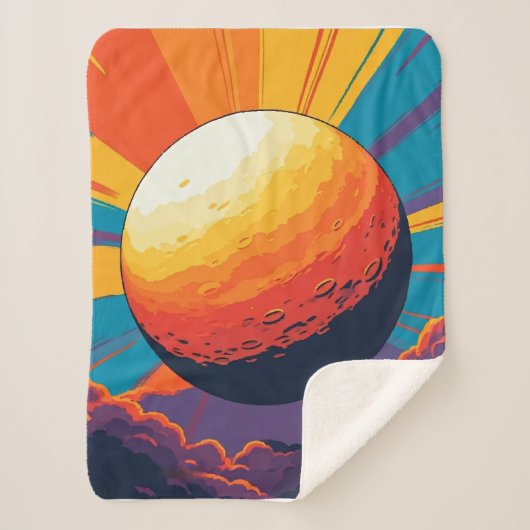 Celestial Sunset Sherpa Blanket Deken (Voorkant)