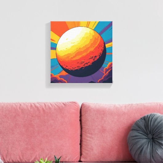 Celestial Sunset Stretched Canvas (Insitu (Woonkamer))