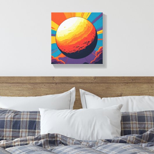 Celestial Sunset Stretched Canvas (Insitu (Slaapkamer))