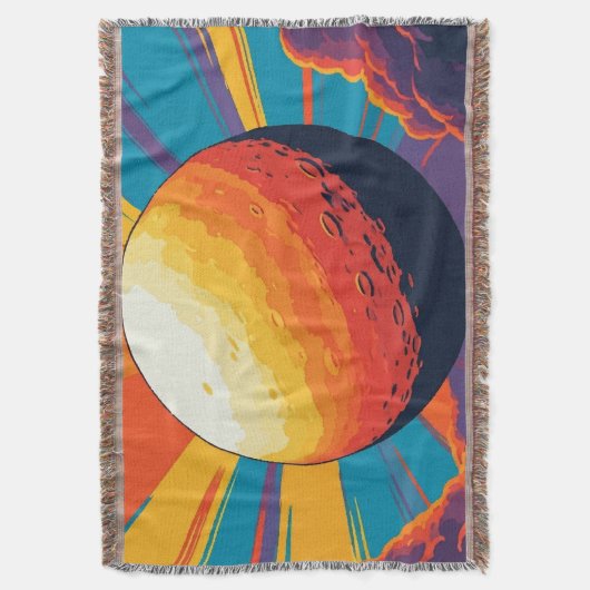 Celestial Sunset Throw Blanket Deken (Voorkant Verticaal)