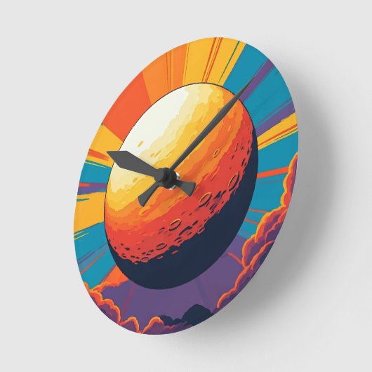 Celestial Sunset Wall Clock Ronde Klok (Hoek)