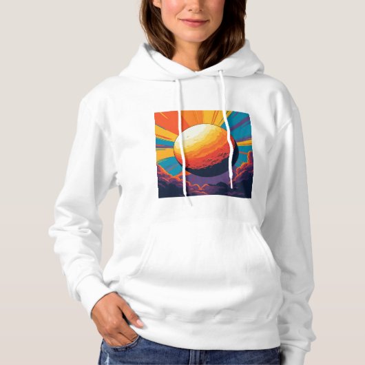 Celestial Sunset Women’s T-Shirt Hoodie (Voorkant)
