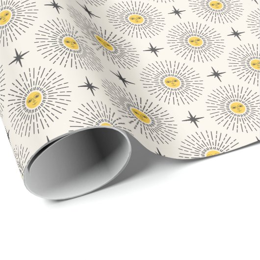 Celestial Sunshine  Pattern Cadeaupapier (Rol Hoek)