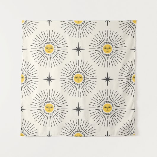 Celestial Sunshine Pattern Wandkleed (Voorkant)