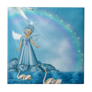 Celestial Swan Guardian Tegeltje