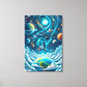 Celestial Swing: Dreaming Above Earth Print (Voorkant)