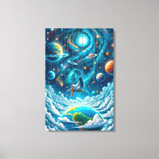 Celestial Swing: Dreaming Above Earth Print