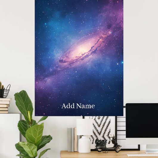 Celestial Swirl Design Telefoonhoes – gepersonalis Poster (Thuiskantoor)