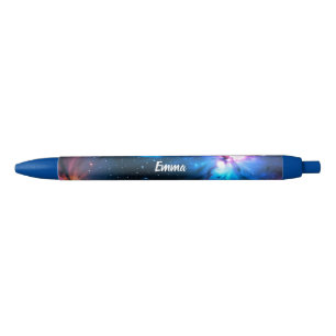 Celestial Swirling Stars Custom Name Script Zwarte Inkt Pen