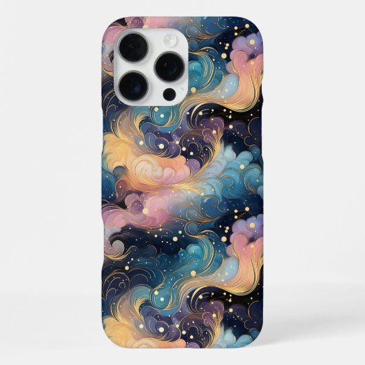 Celestial Swirls – Elegant Galaxy Abstract Design iPhone Hoesje (Achterkant)