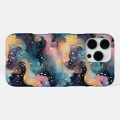 Celestial Swirls – Elegant Galaxy Abstract Design iPhone Hoesje (Achterkant horizontaal)