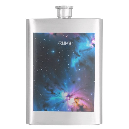 Celestial Swirls of Stars Aangepaste naam Flacon (Voorkant)
