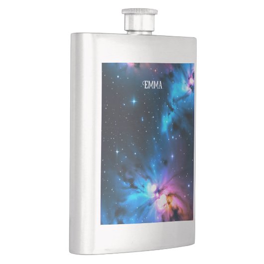 Celestial Swirls of Stars Aangepaste naam Flacon (Rechts)