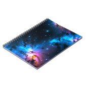 Celestial Swirls of Stars Aangepaste naam Notitieboek (Linkerzijde)