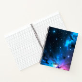 Celestial Swirls of Stars Aangepaste naam Notitieboek (Binnen)