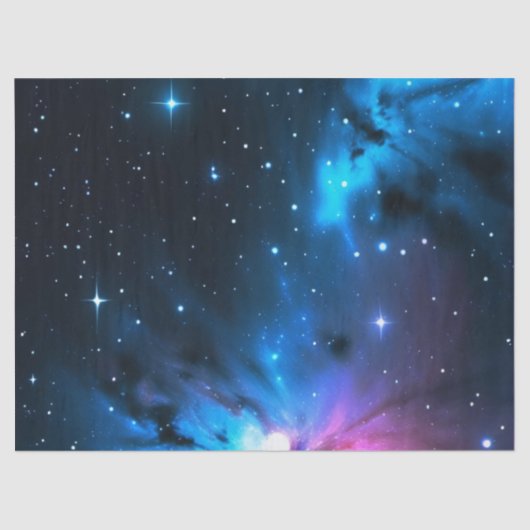 Celestial Swirls of Stars Verjaardag Gift Wrap Tissuepapier (Voorkant)