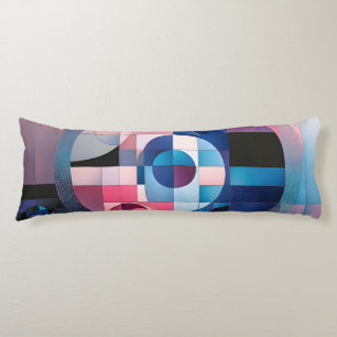 Celestial Symmetry: Geometrische vormen Blauw & Ro Lichaamskussen
