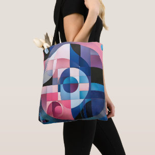 Celestial Symmetry: Geometrische vormen Blauw & Ro Tote Bag
