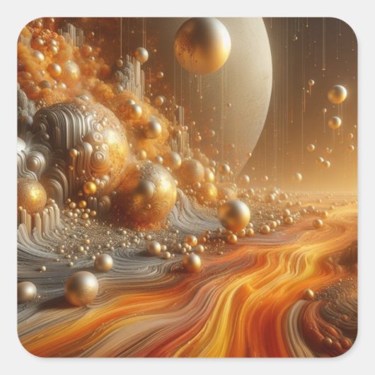 Celestial Symphony Vierkante Sticker (Voorkant)