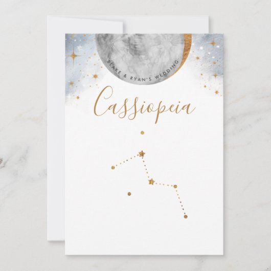 Celestial Table Number, Cassiopeia Constellation (Voorkant)
