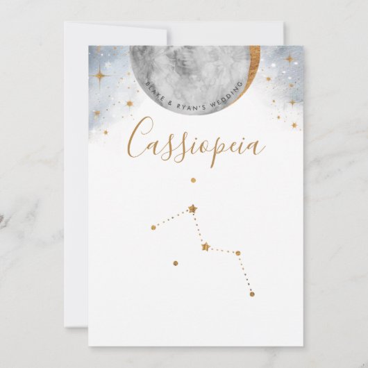 Celestial Table Number, Cassiopeia Constellation (Achterkant)