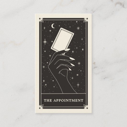 Celestial Tarot Appointment Card Visitekaartje (Voorkant)