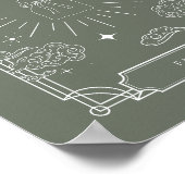 Celestial Tarot Baby shower Favorieten teken Poster (Hoek)