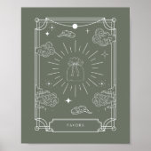 Celestial Tarot Baby shower Favorieten teken Poster (Voorkant)