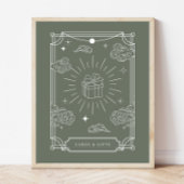 Celestial Tarot Baby shower Kaarten & Cadeaubordje Poster
