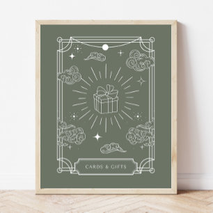 Celestial Tarot Baby shower Kaarten & Cadeaubordje Poster
