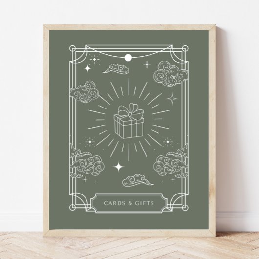 Celestial Tarot Baby shower Kaarten & Cadeaubordje Poster
