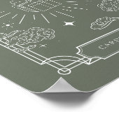 Celestial Tarot Baby shower Kaarten & Cadeaubordje Poster (Hoek)