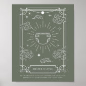 Celestial Tarot Baby shower Luier Raffle teken Poster (Voorkant)