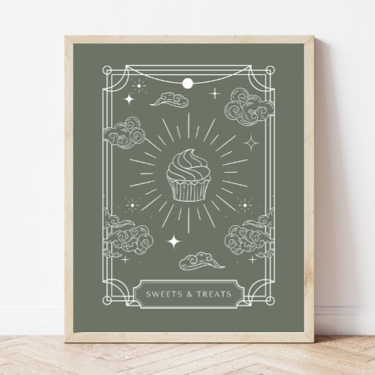 Celestial Tarot Baby shower Sweets & Treats Teken Poster