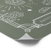 Celestial Tarot Baby shower Sweets & Treats Teken Poster (Hoek)