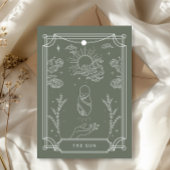 Celestial Tarot Boy Baby shower Uitnodiging