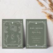 Celestial Tarot Boy Baby shower Uitnodiging