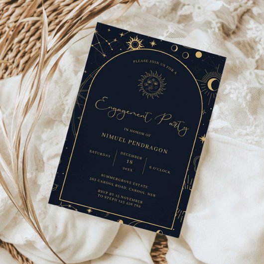 Celestial Tarot Elements Starsign Verlovingsfeest Kaart