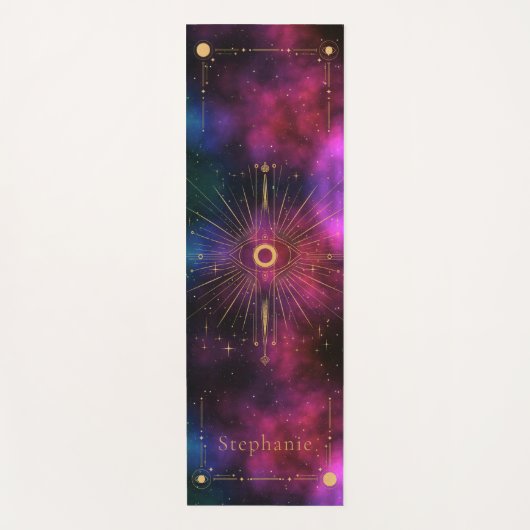 Celestial Tarot Eye Monogram Gouden Glitter Bourgo Yogamat (Voorkant)