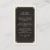 Celestial Tarot Gratitude bedankt Visitekaartje (Achterkant)