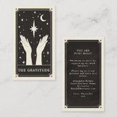 Celestial Tarot Gratitude bedankt Visitekaartje (Voorkant / Achterkant)