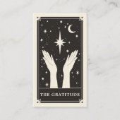 Celestial Tarot Gratitude bedankt Visitekaartje (Voorkant)