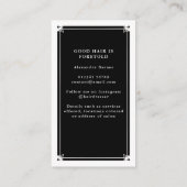 Celestial Tarot Hairdresser Black Visitekaartje (Achterkant)