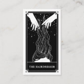 Celestial Tarot Hairdresser Black Visitekaartje (Voorkant)