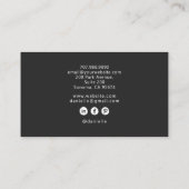 Celestial Tarot Hairdresser Cahrcoal gray Visitekaartje (Achterkant)