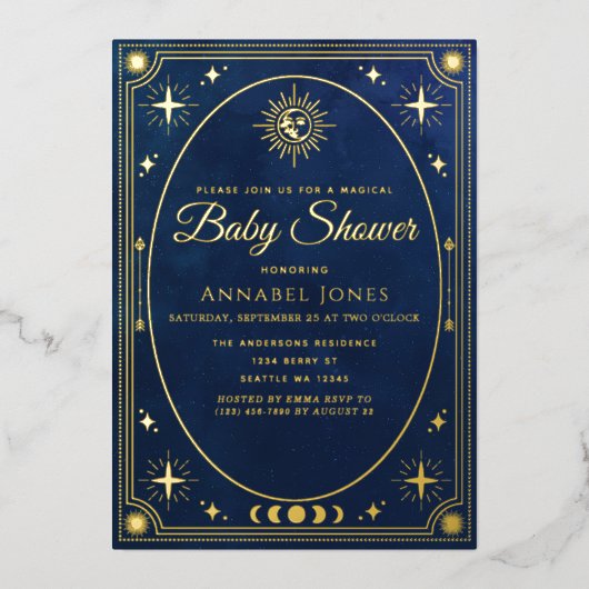 Celestial Tarot Kaart Baby shower (Voorkant)